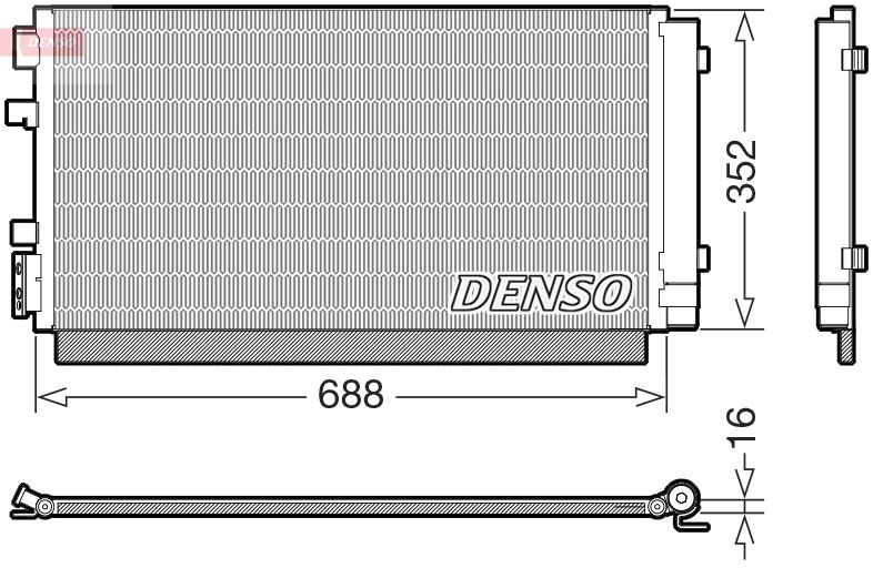 DENSO DCN23038 - Kondensator, Klimaanlage