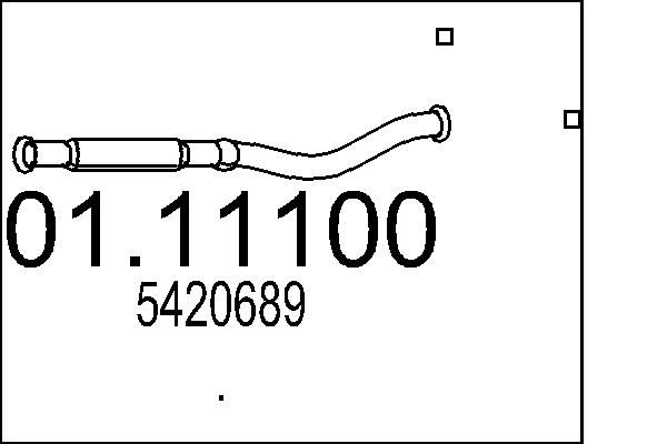 01.11100 MTS kipufogócső