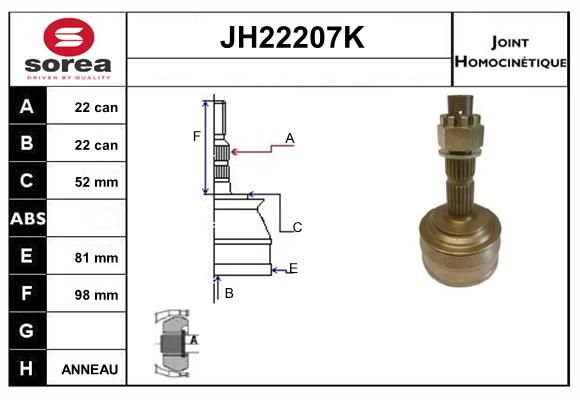 KIT CV JOINT AVEC KR050 - ASTRA