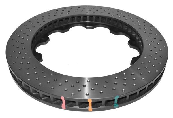 5000 Rotor Cross Drilled/Dimpled Left hand 48CV ( Brembo Replacement 09.5759.13/23 ) with M6 Lock Nut - TecDoc 2