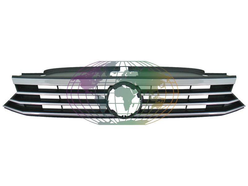 GRILLE zwart/chroom voor combinatie LED koplampen