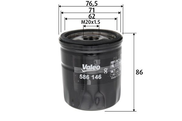 VALEO 586146 - Ölfilter