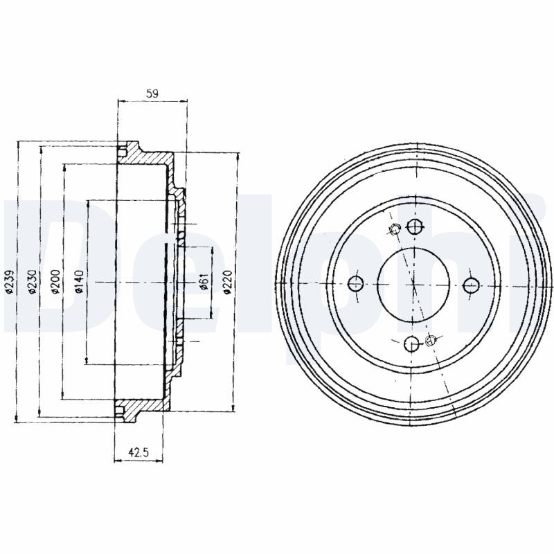 BRP BD-5061 Brake Drum