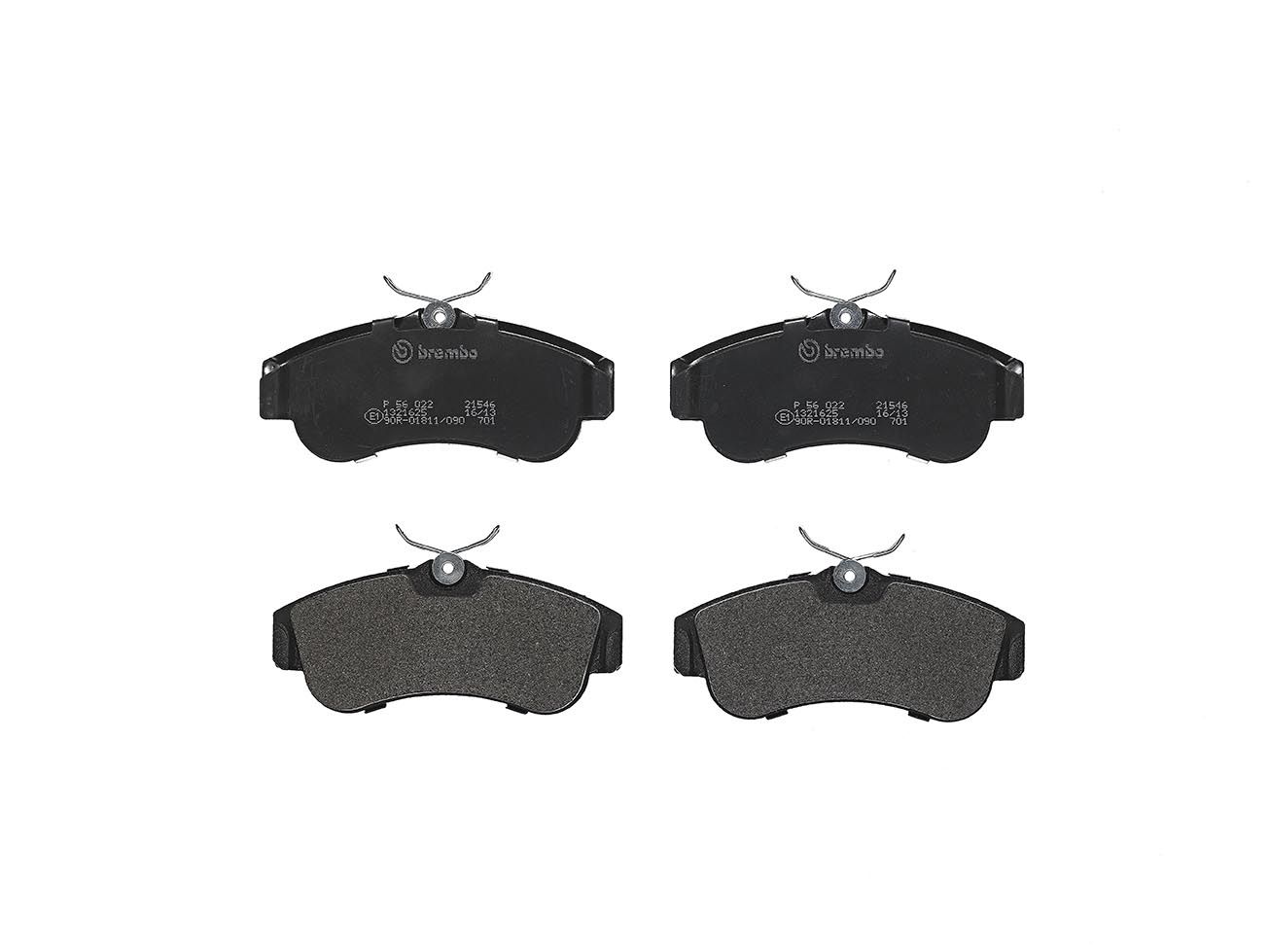 Brembo P 56 022 Bremsbelagsatz, Scheibenbremse