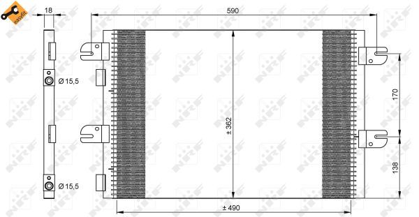 35792 NRF EASY FIT kondenzátor, klíma