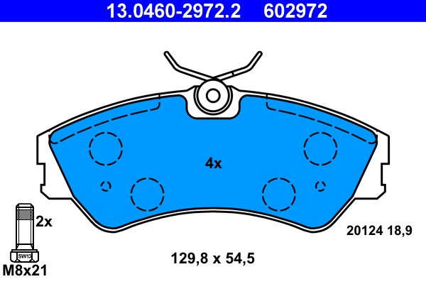 Brake Pad Set, disc brake 13.0460-2972.2