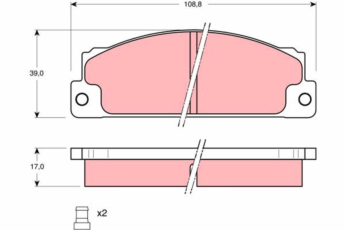 Комплект тормозных колодок, дисковый тормоз GDB296