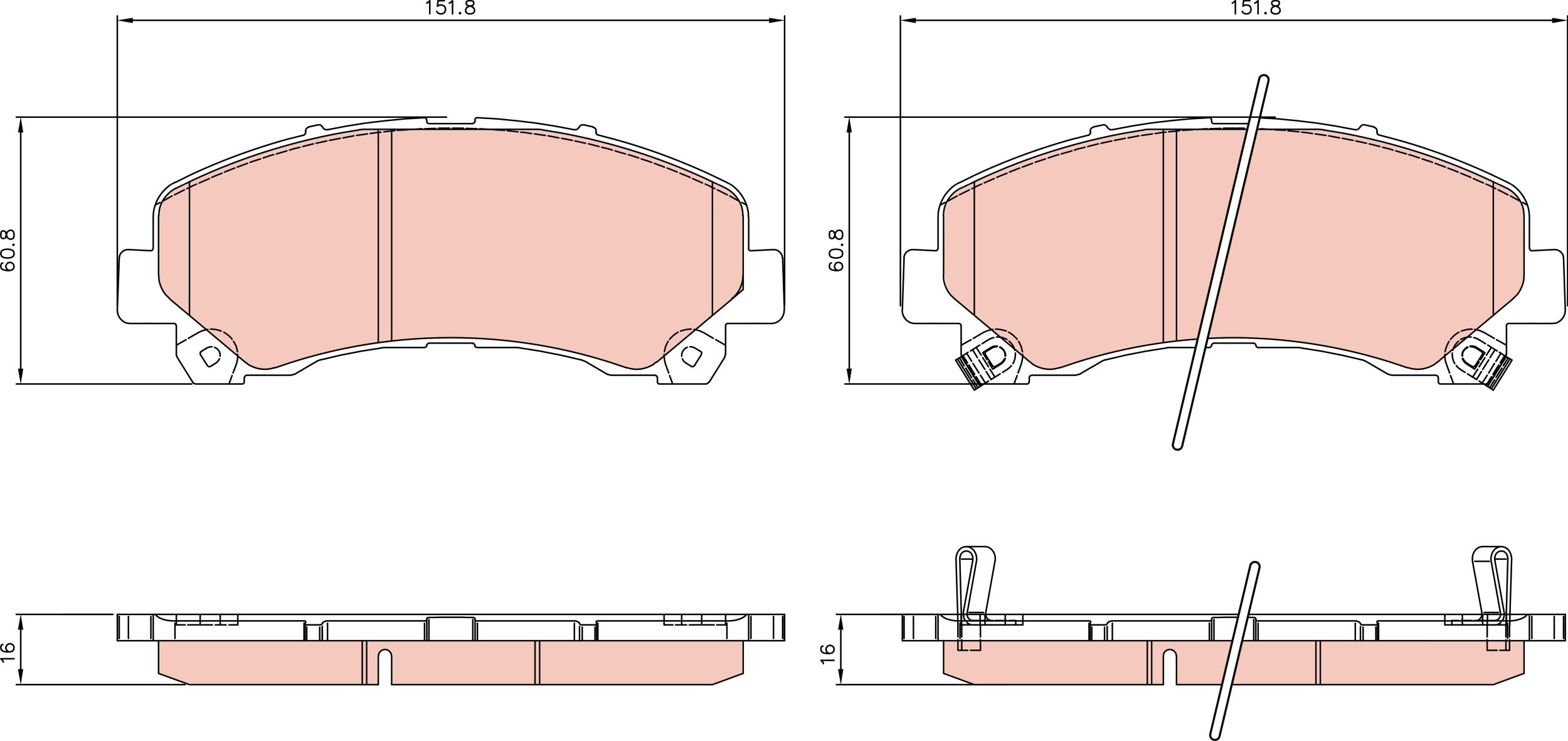 TRW DISC BRAKE PADS - TecDoc Only
