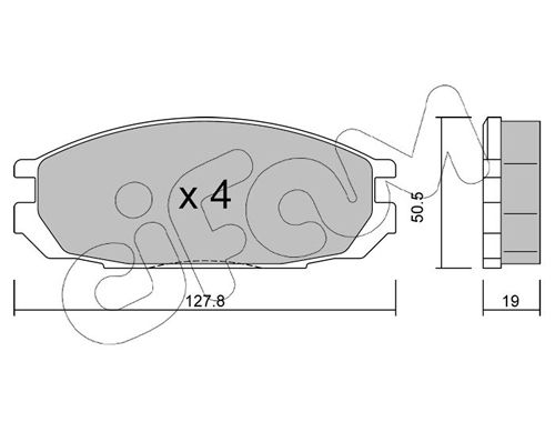 Brake Pad Set, disc brake 822-409-0