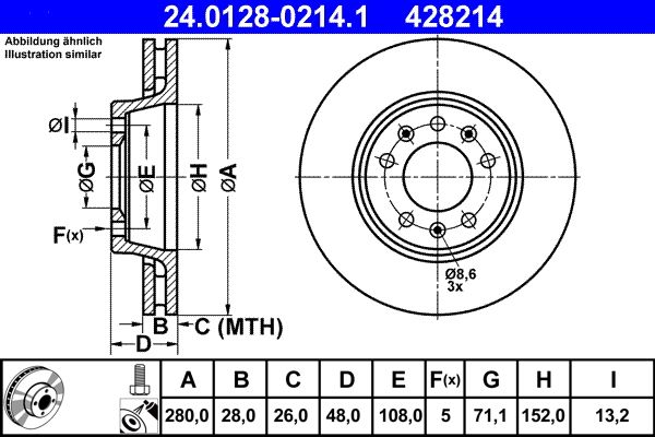 Brake Disc 24.0128-0214.1