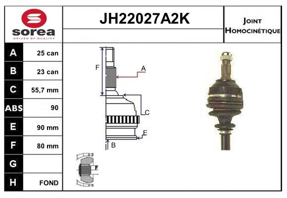 KIT CV JOINT AVEC KR084 - 405