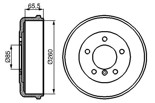 BOSCH 0 986 477 038 Brake Drum