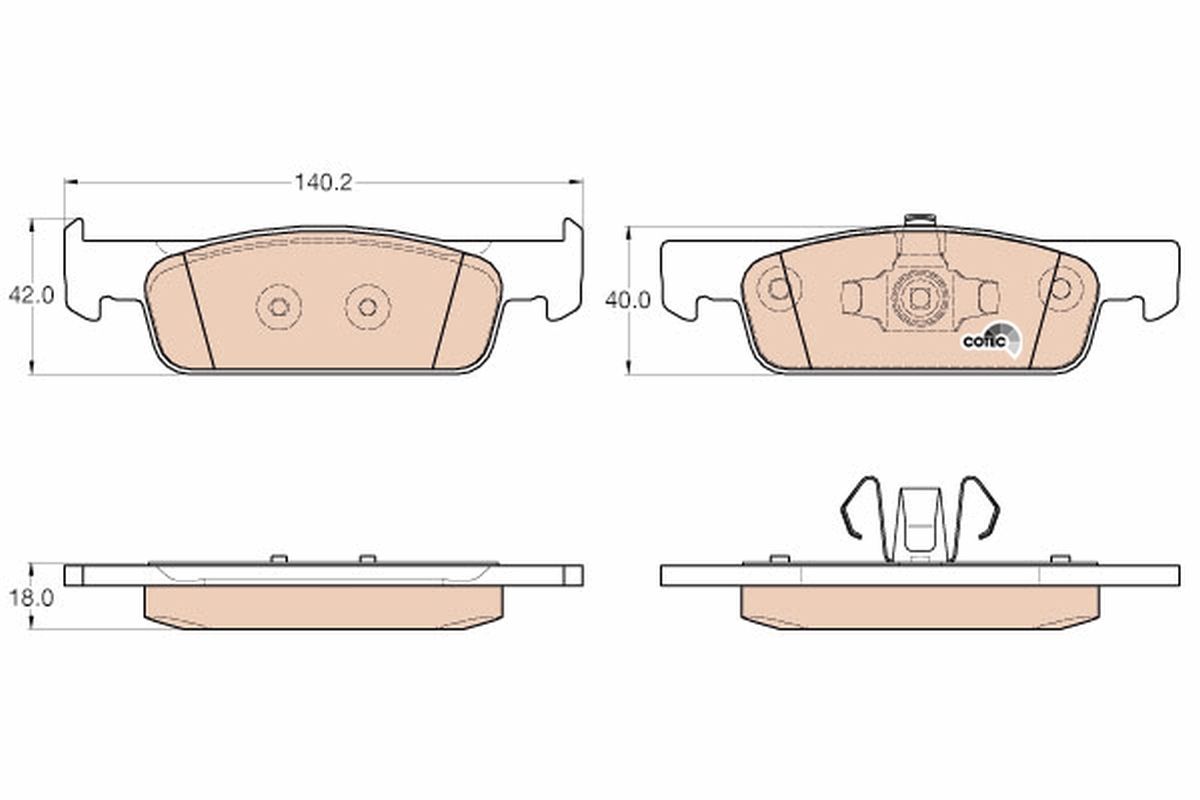 Brake Pad Set, disc brake GDB2016