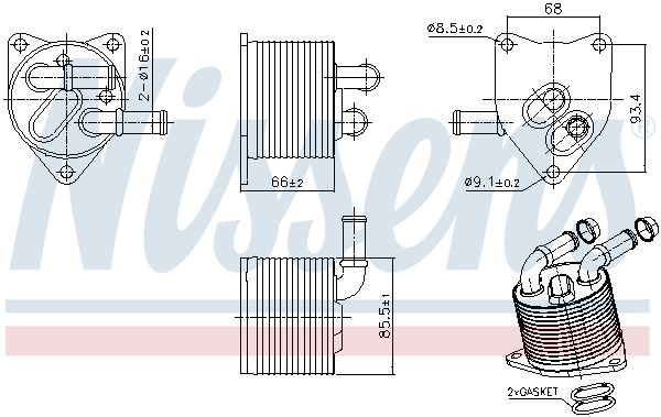 NISSENS 91512 - &Ouml;lk&uuml;hler, Automatikgetriebe ** FIRST FIT **