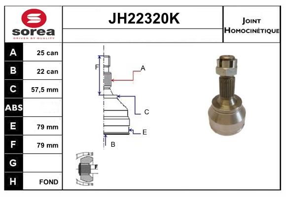 KIT CV JOINT AVEC KR083 - 306