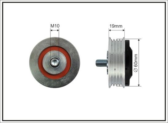 Tensioner Pulley, V-ribbed belt 500129