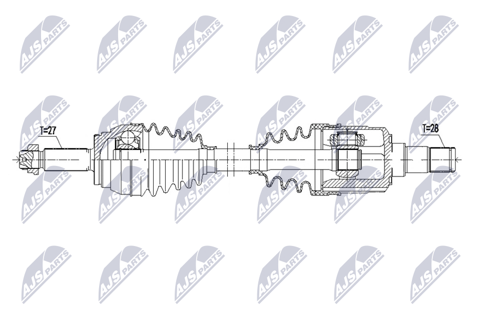 NPW-KA-408 NTY hajtótengely
