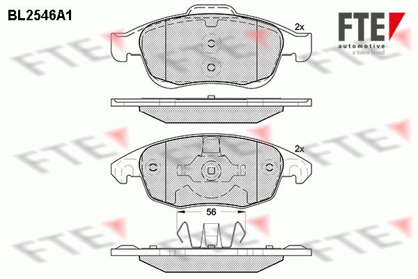 FTE 9010797 Bremsbelagsatz, Scheibenbremse