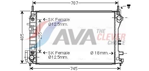 AVA Deutschland OL2559 Kühler, Motorkühlung