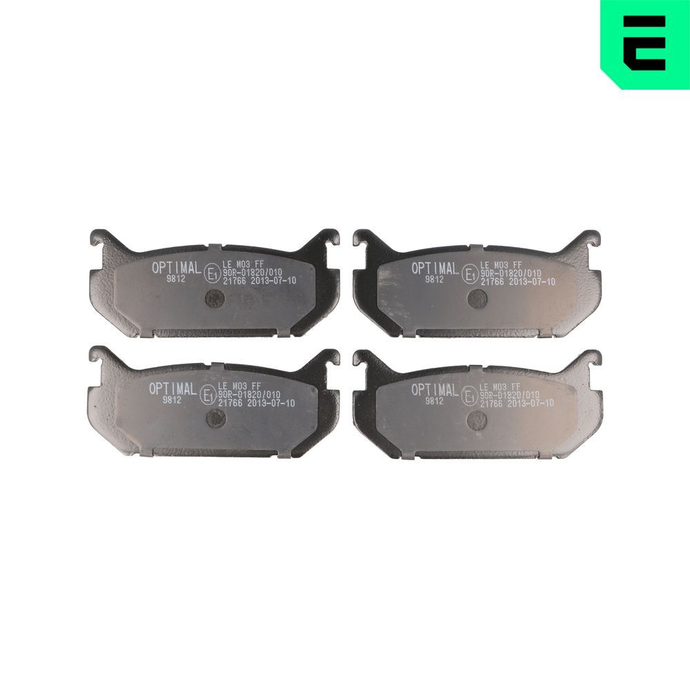 OPTIMAL BP-09812 - Bremsbelagsatz, Scheibenbremse