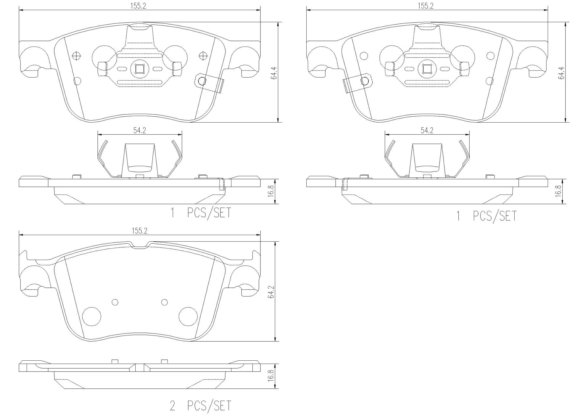 BREMBO DISC PAD -  FORD FOCUS SA 18-22 (FRT) - TecDoc 2