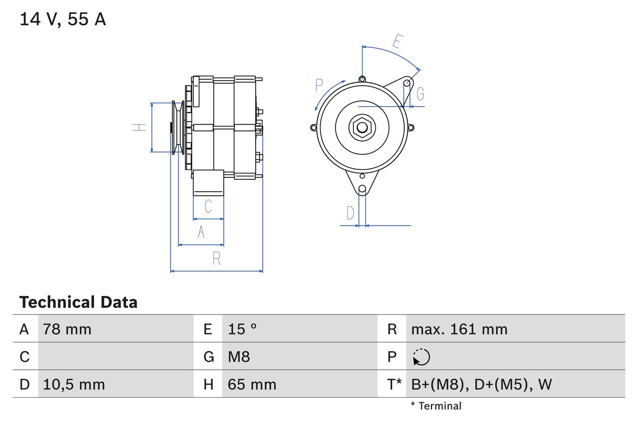 Alternator 0 986 041 630