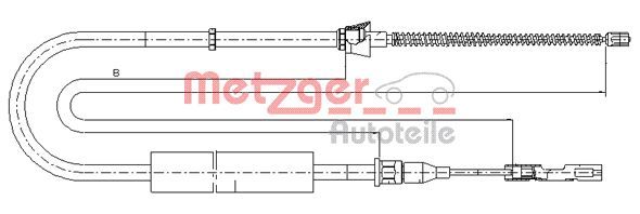 Cable Pull, parking brake 10.7507