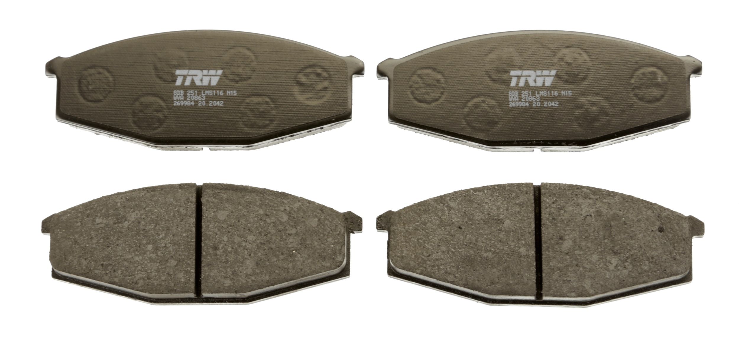 TRW DISC BRAKE PADS - TecDoc 2