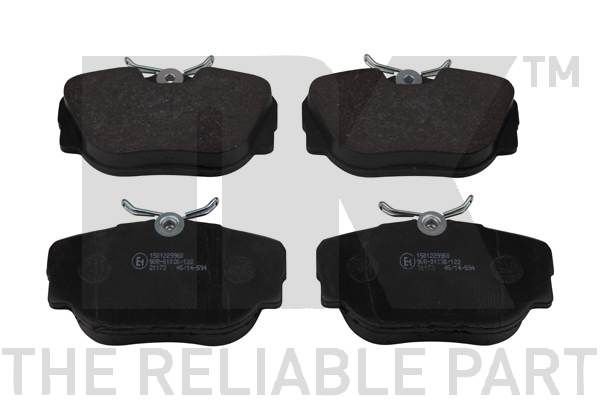 Bremsbelagsatz, Scheibenbremse