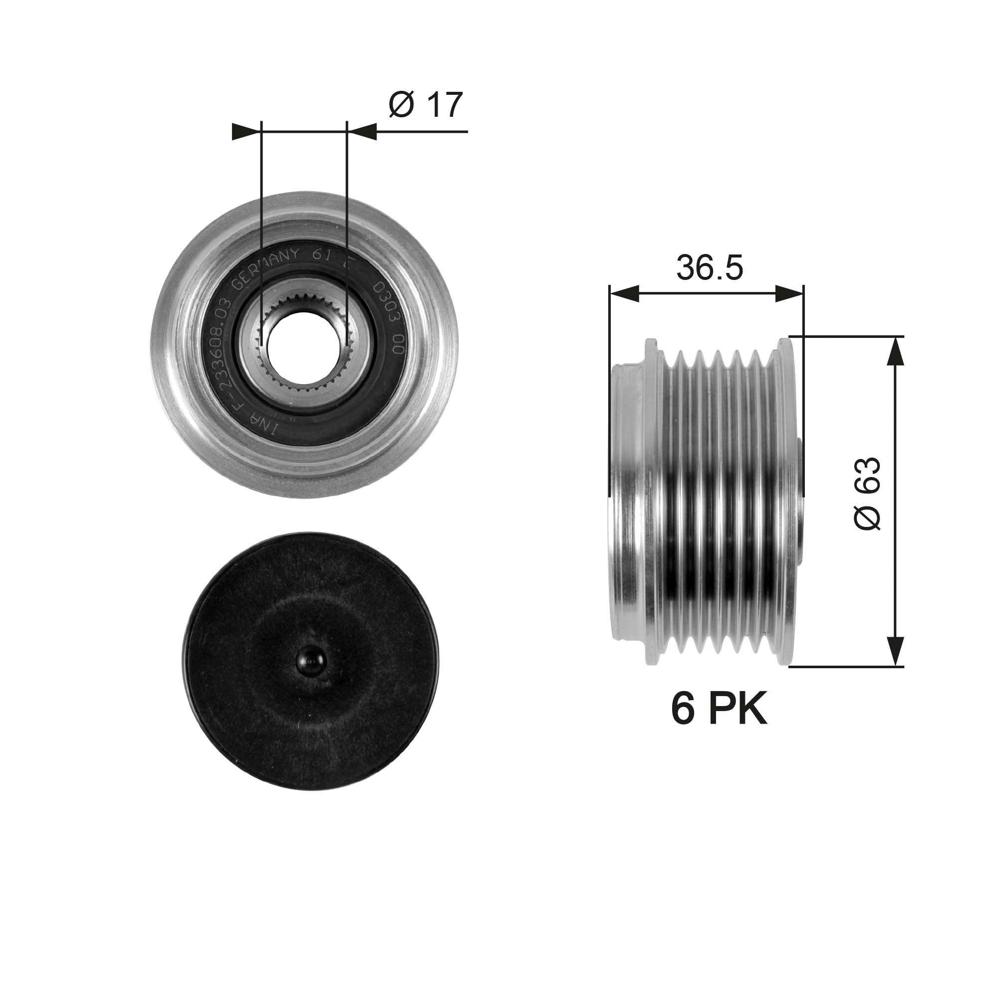 Alternator Freewheel Clutch OAP7051