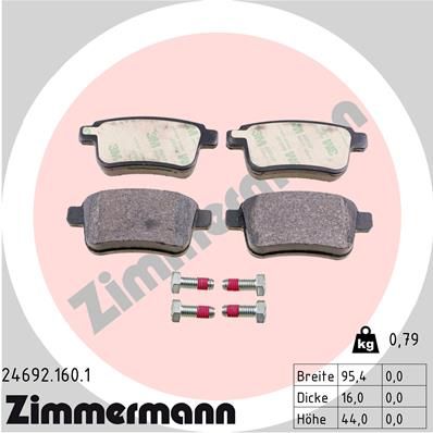 Brake Pad Set, disc brake 24692.160.1