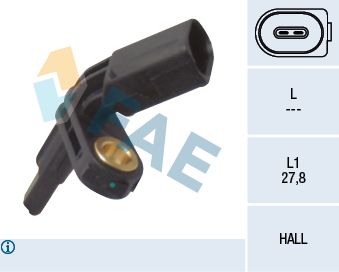 Sensor, wheel speed 78012