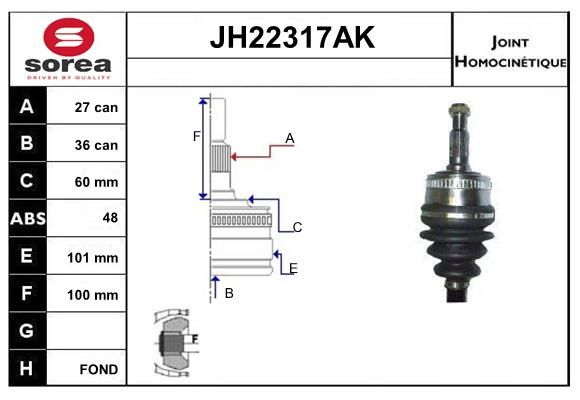 KIT CV JOINT AVEC KR026 - VITO CDI