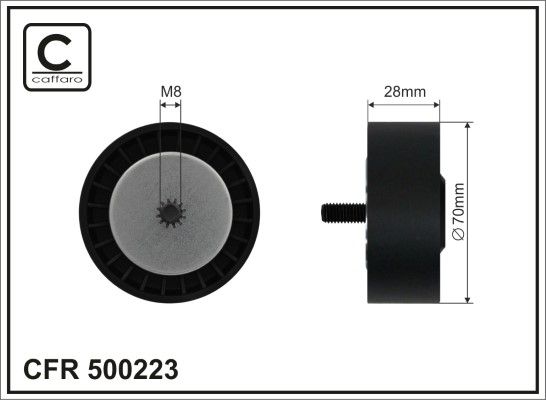 Deflection/Guide Pulley, V-ribbed belt 500223