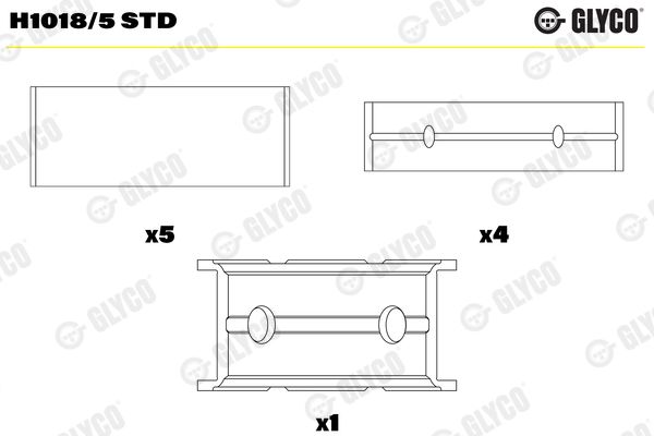 H1018/5 STD GLYCO főtengelycsapágy