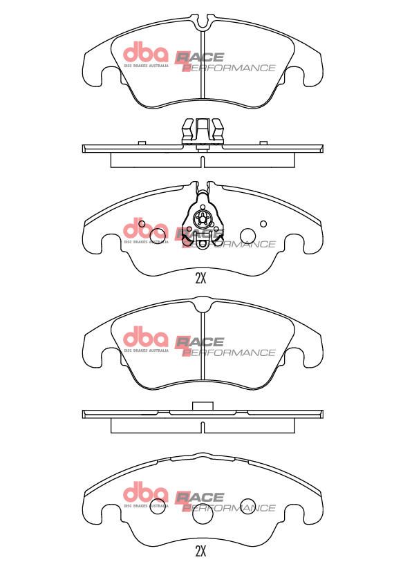 DBA RACE BRAKE PADS [ Audi A4 1LA 2007 - 2014 F ] - TecDoc Only