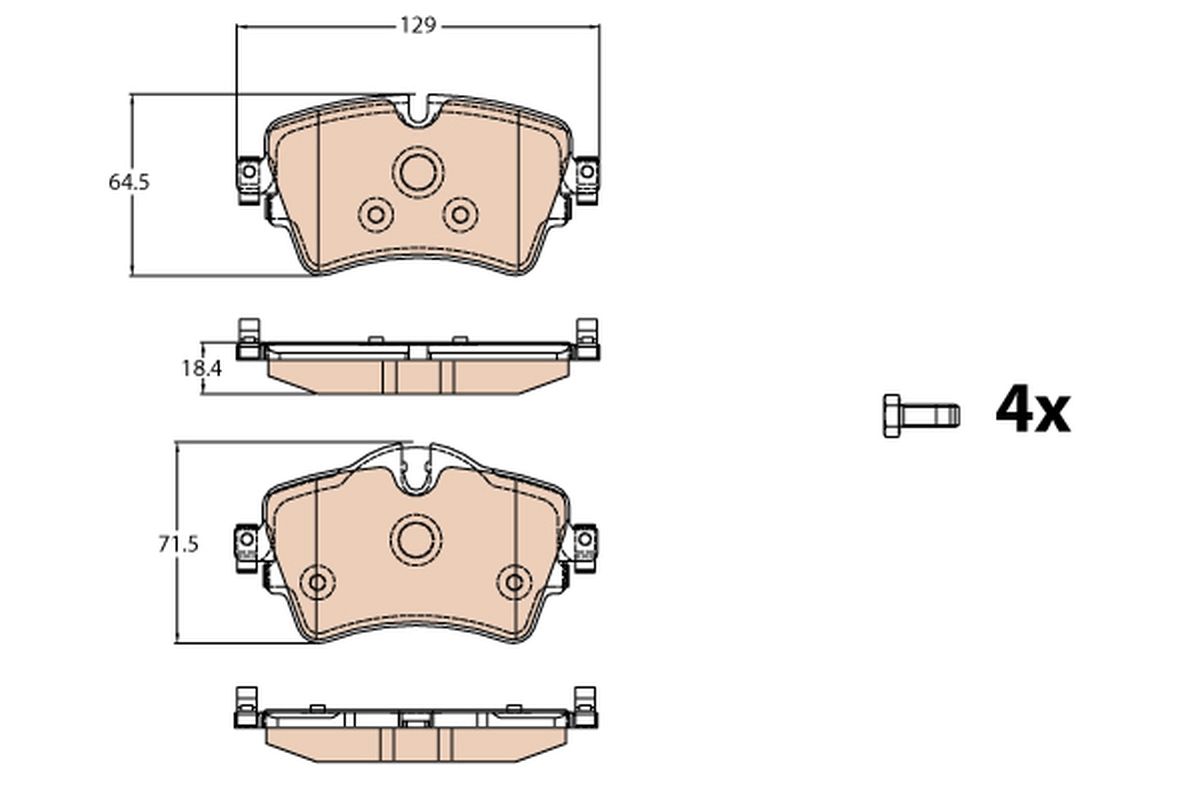 TRW DISC BRAKE PADS - TecDoc 1