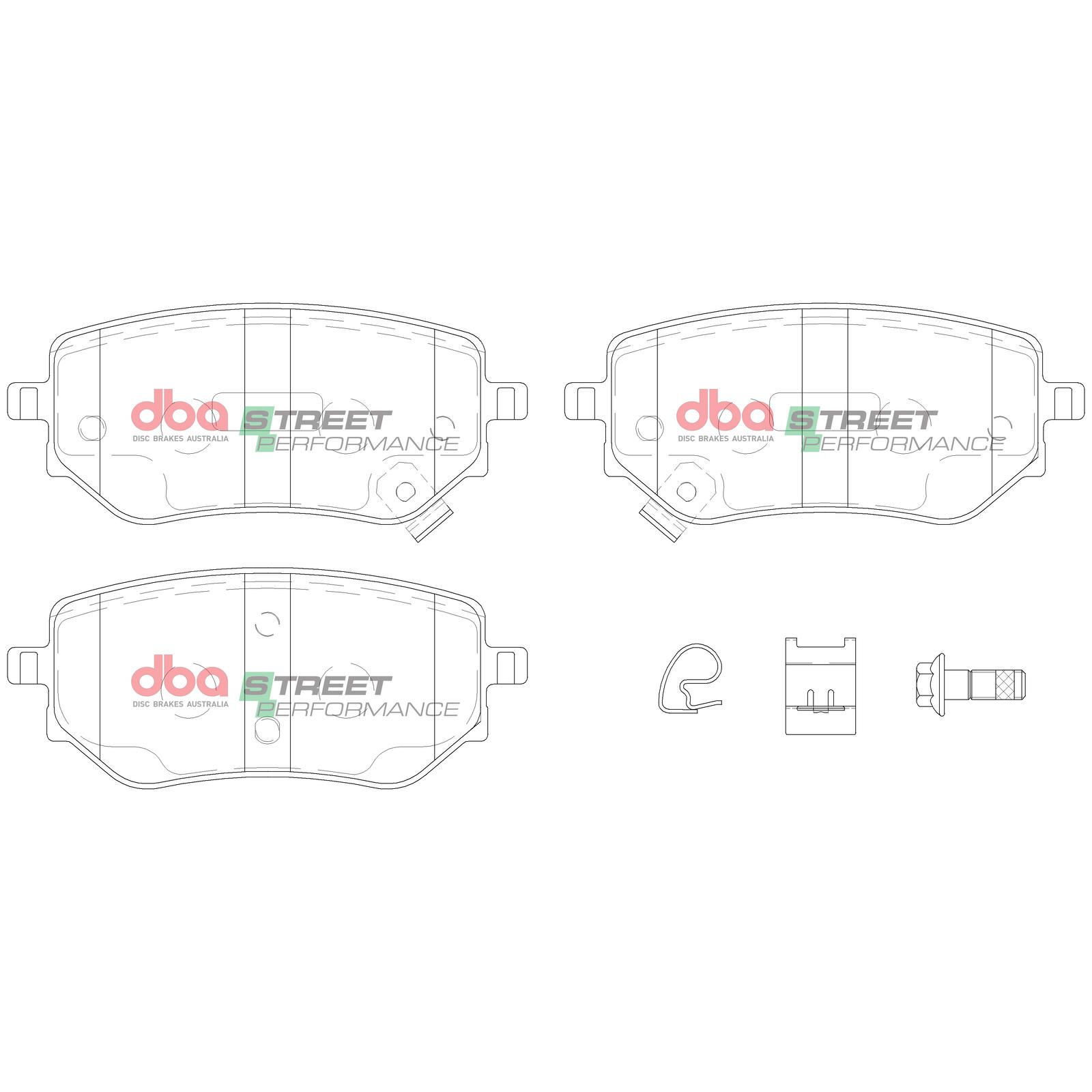 DBA SP STREET PERFORMANCE BRAKE PADS [  Mercedes-Benz X250 2018 - On R ] - TecDoc Only
