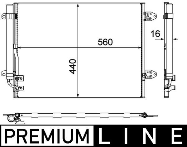 AC 733 000P MAHLE BEHR *** PREMIUM LINE *** kondenzátor, klíma