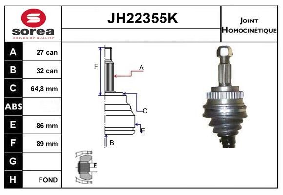 KIT CV JOINT AVEC KR089 - ESPACE II