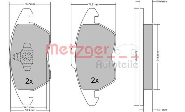 Brake Pad Set, disc brake 1170211