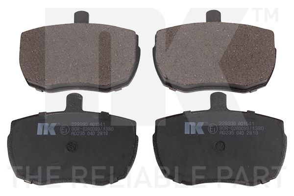 Bremsbelagsatz, Scheibenbremse