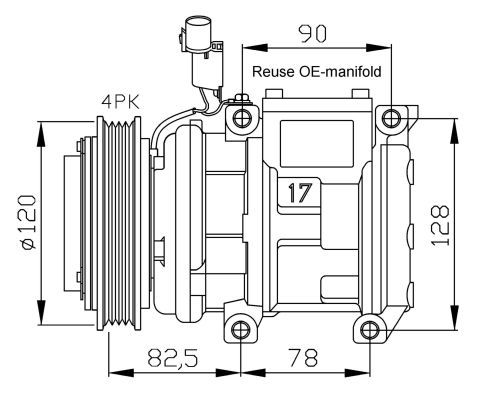 NRF 32449 Compressor, air conditioning