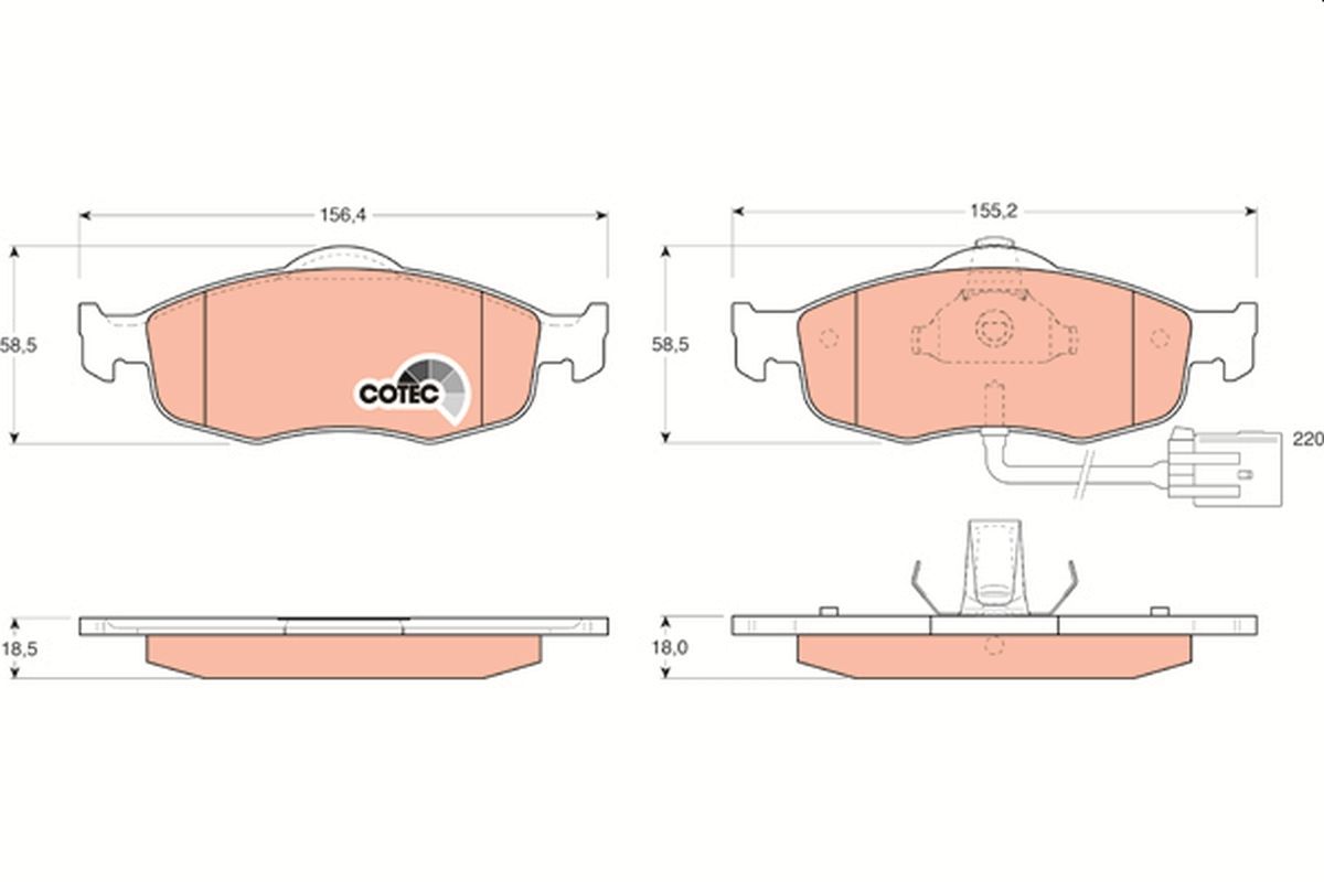 Brake Pad Set, disc brake GDB1108