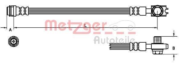 4110246 METZGER fékcső