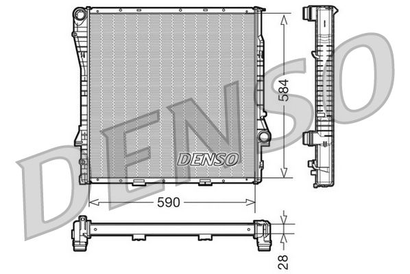 DRM05115 DENSO hűtő, motorhűtés