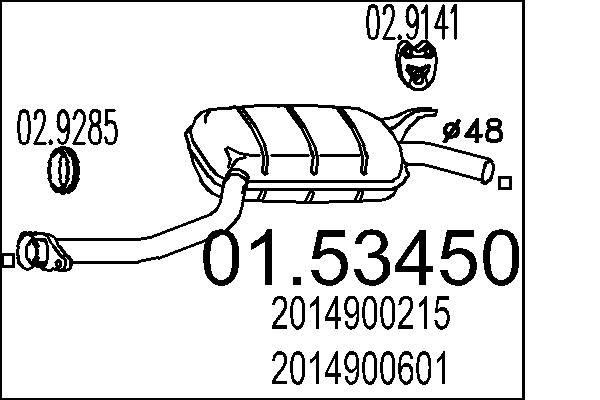 Mittelschalldämpfer