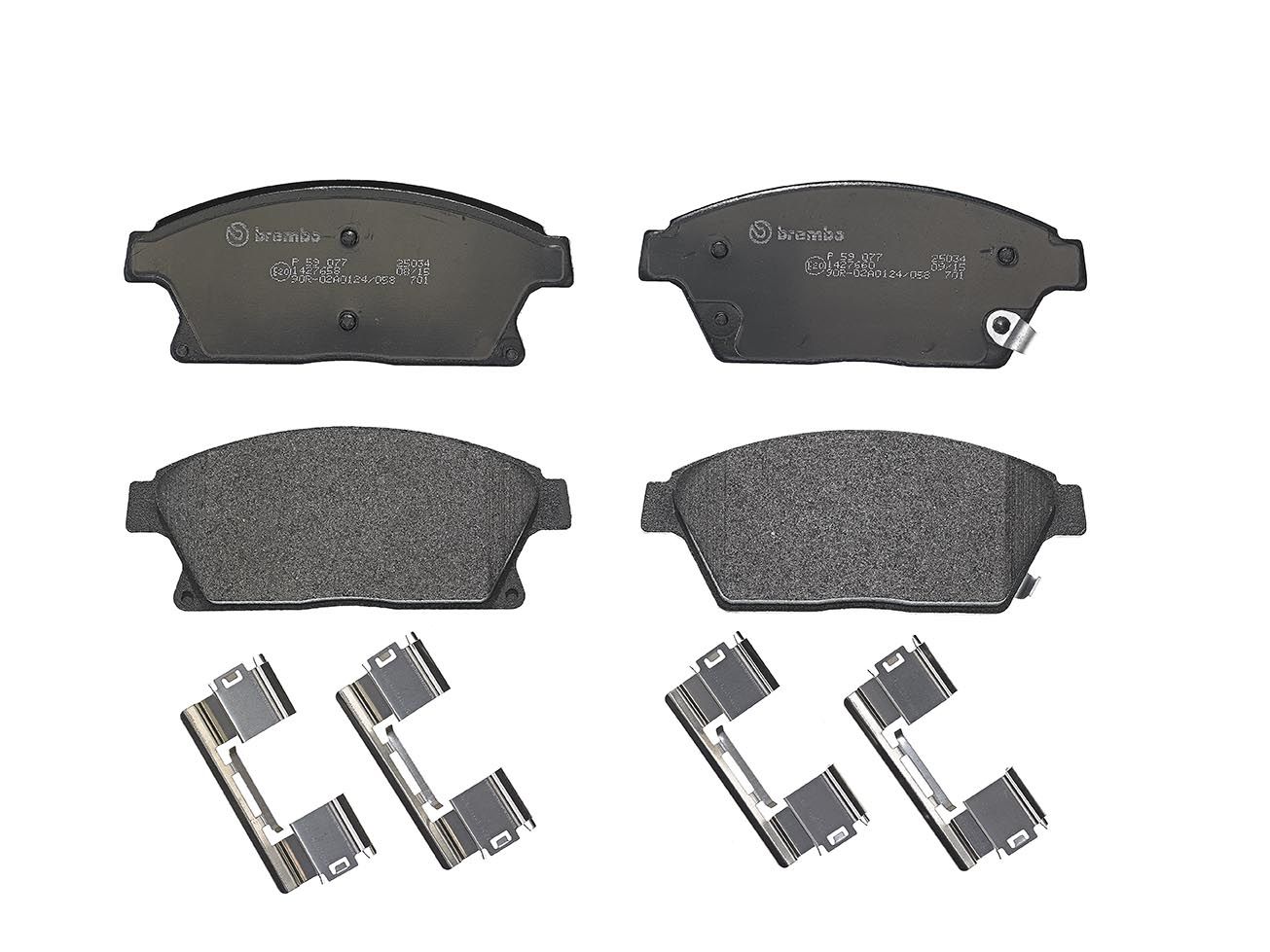 BREMBO P 59 077 - Bremsbelagsatz, Scheibenbremse PRIME LINE