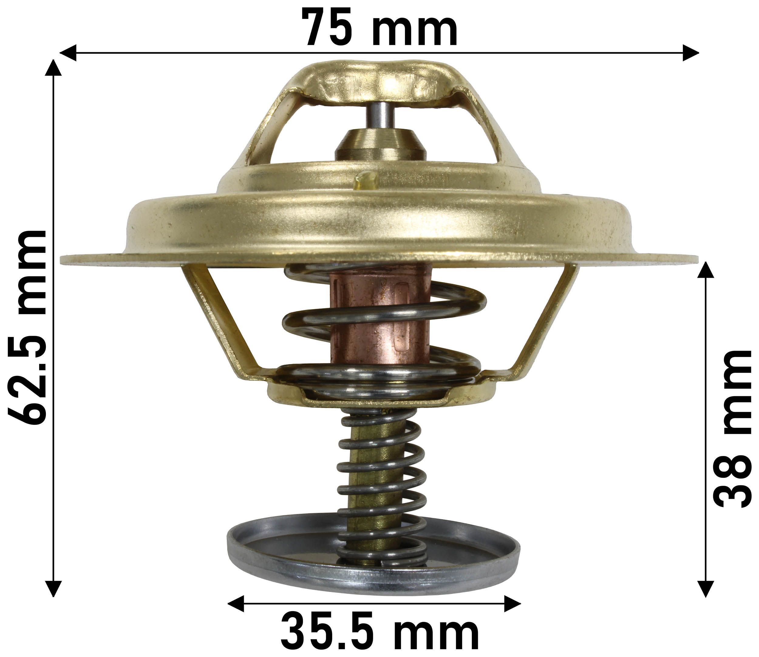 THERMOSTAT 75MM DIA 82C MITSUBISHI - TecDoc Only