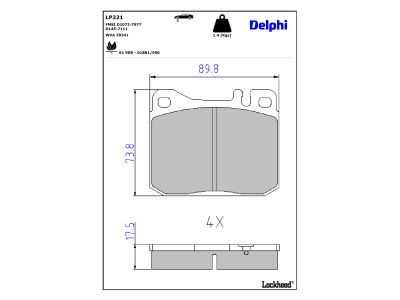 Bremsbelagsatz, Scheibenbremse